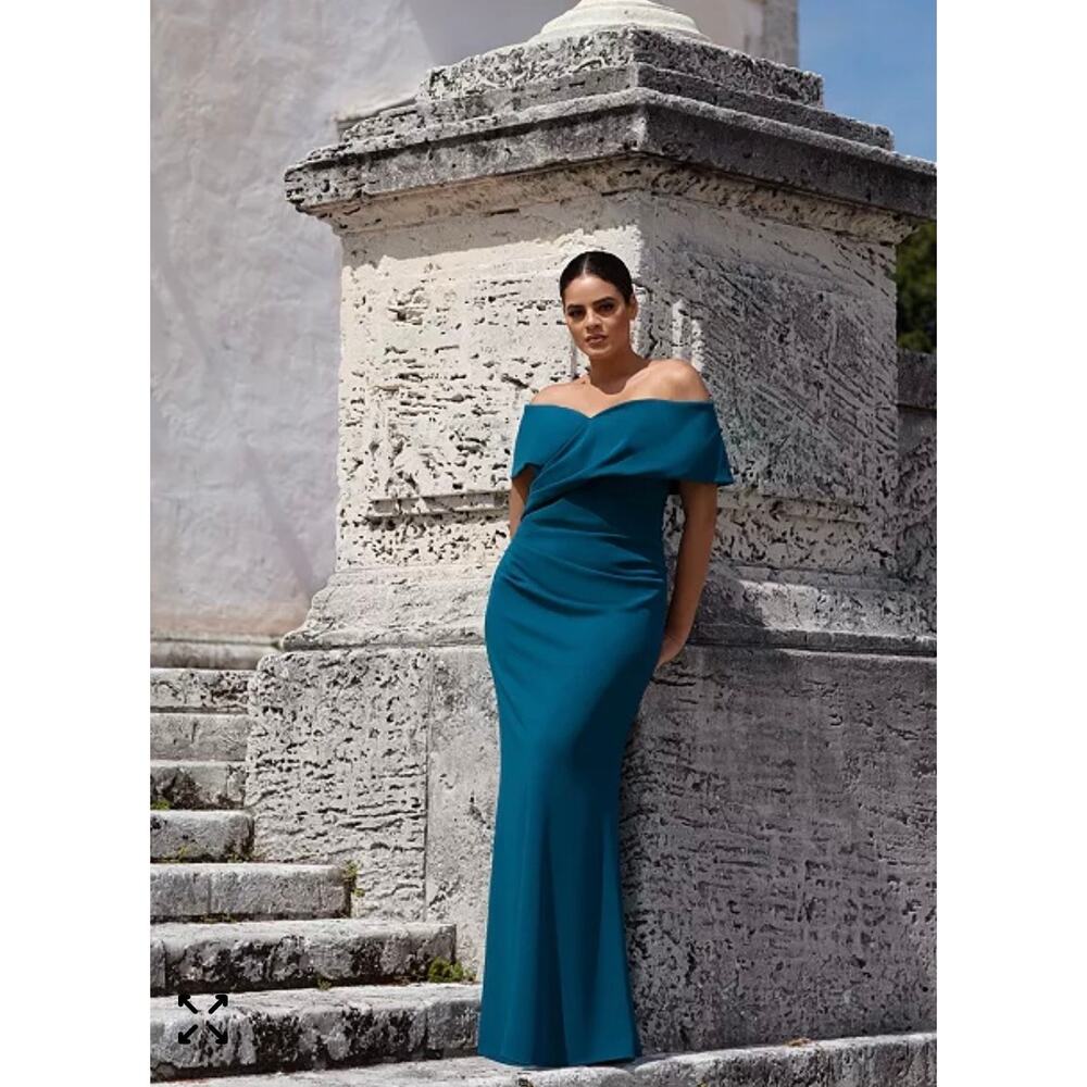 NEW NWT Betsy & Adam Sweetheart Off-The-Shoulder Gown size 16W - Picture 2 of 10